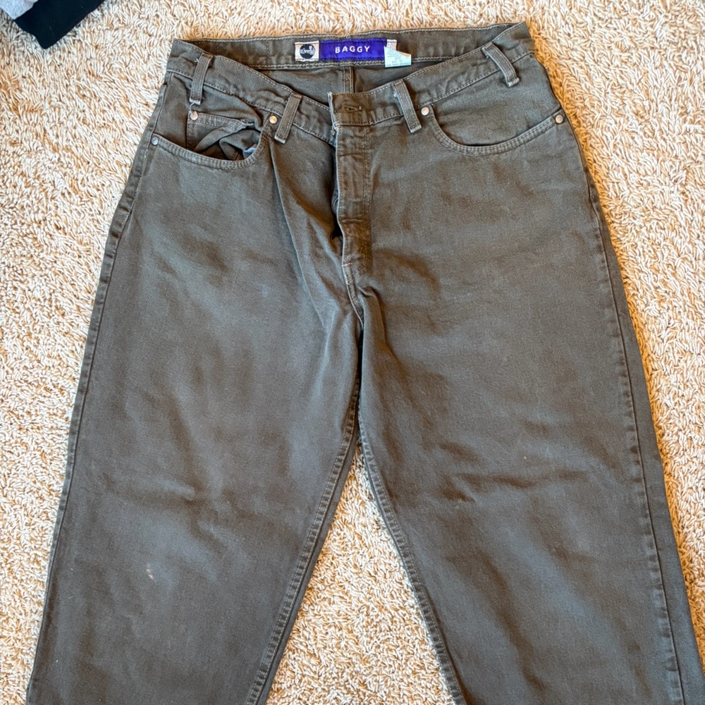 Vintage 90s Levi's SilverTab Baggy Jeans Olive Green Skater Grunge  W36 L32